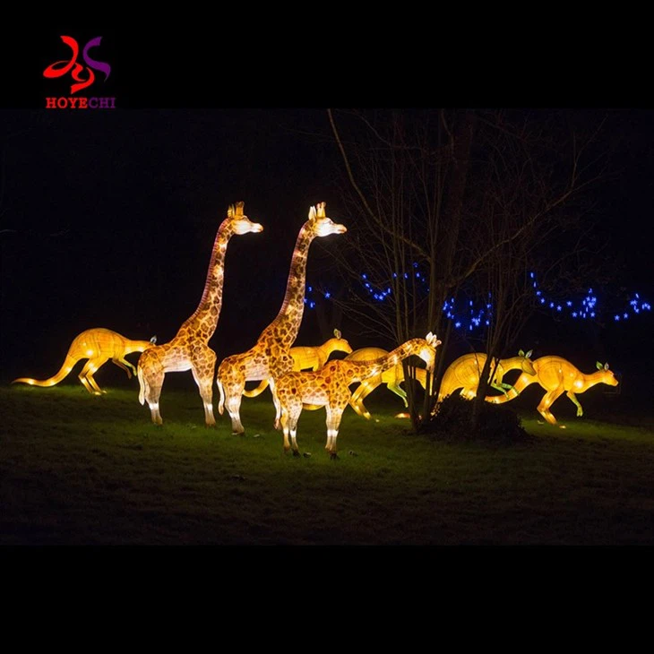 New Product Ideas Garden ZOO Decoration Outdoor Christmas Garden Animal Lantern Show