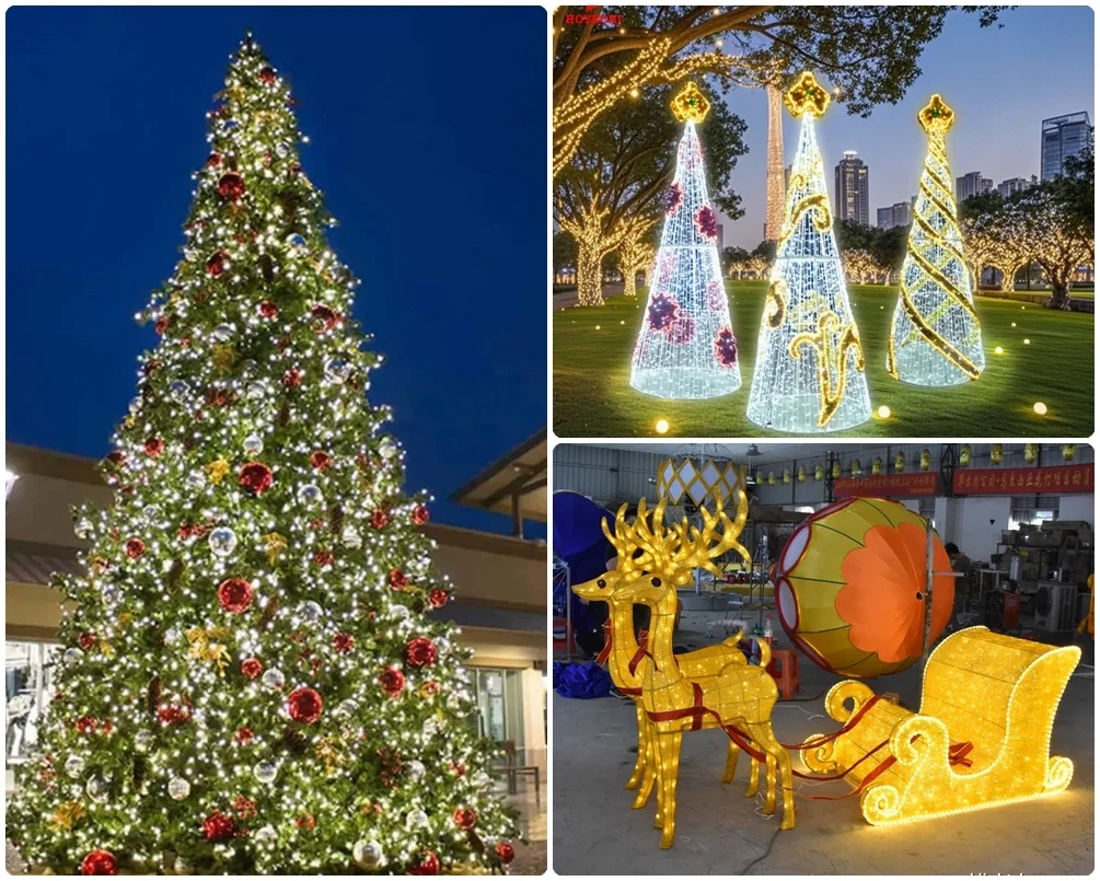 Чарівна зимова країна чудес різдвяних світлових прикрас