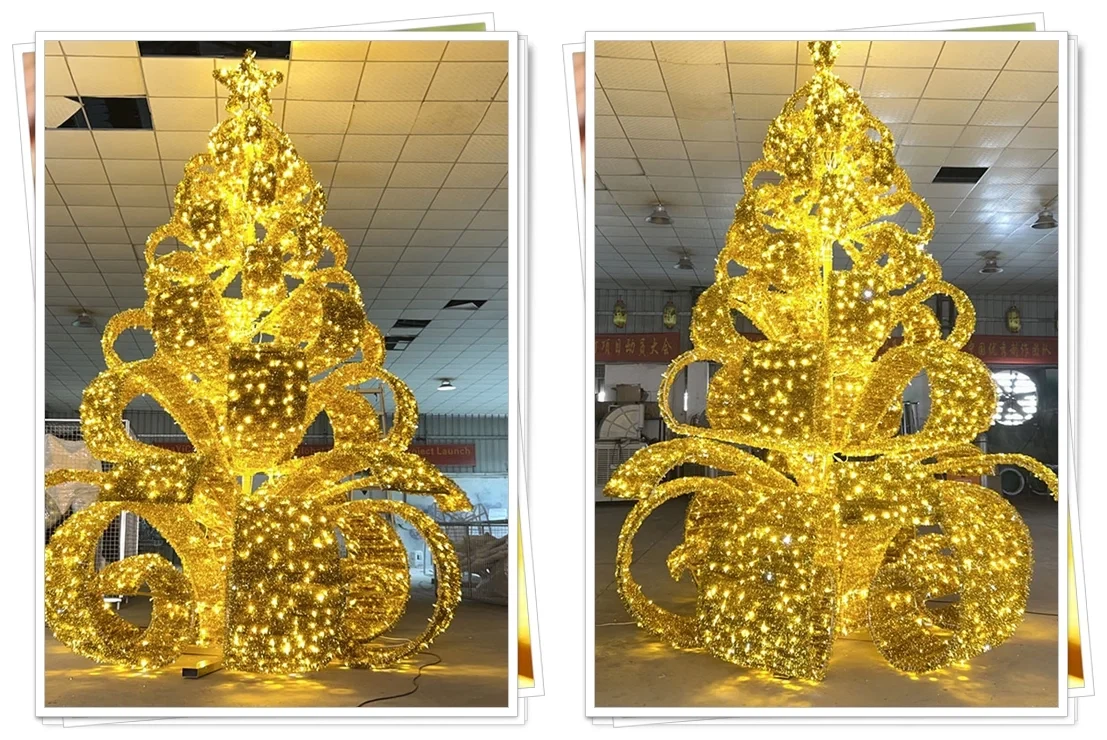 Золота ялинка прикраси